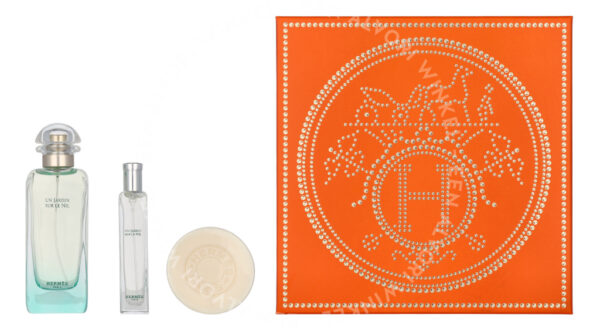 Hermes Un Jardin Sur Le Nil Giftset 165ml Edt Spray 100ml/Edt Spray 15ml/Soap 50gr