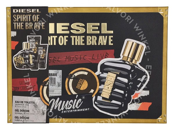 Diesel Spirit Of The Brave Pour Homme Giftset 275ml Edt Spray 125ml/Shower Gel 100ml/Shower Gel 50ml - Afbeelding 3