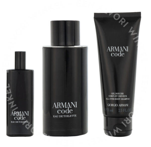 Armani Code Pour Homme Giftset 215ml Edt Spray 125ml/Shower Gel 75ml/Edt Spray 15ml - Afbeelding 2