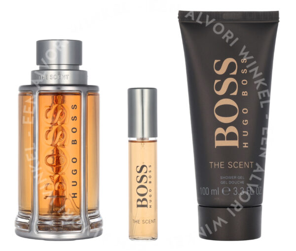 Hugo Boss The Scent Giftset 210ml Edt Spray 100ml/Edt Mini Spray 10ml/Shower Gel 100ml - Afbeelding 2