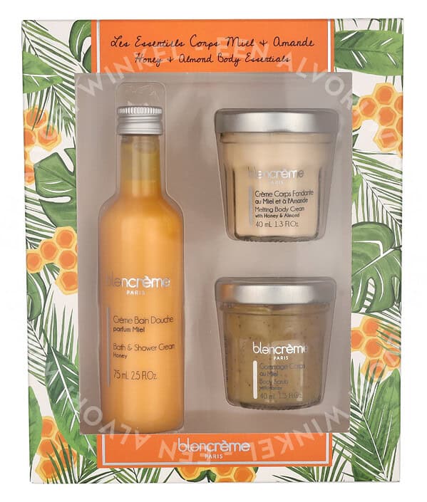 Blancreme Bath & Body Essentials Set 155ml Body Soap 75ml/Body Cream 40ml/Body Scrub 40ml - Honey - Afbeelding 2
