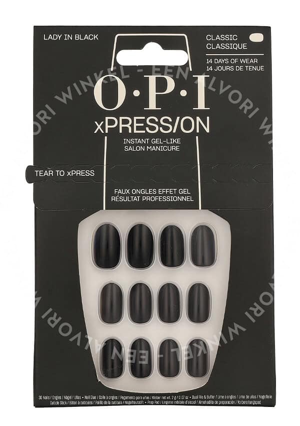 OPI Xpress/On Nail Art 30stuk Lady In Black - Afbeelding 2