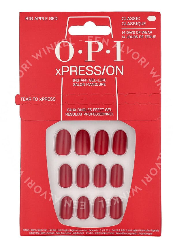 OPI Xpress/On Nail Art 30stuk Big Apple Red - Afbeelding 2