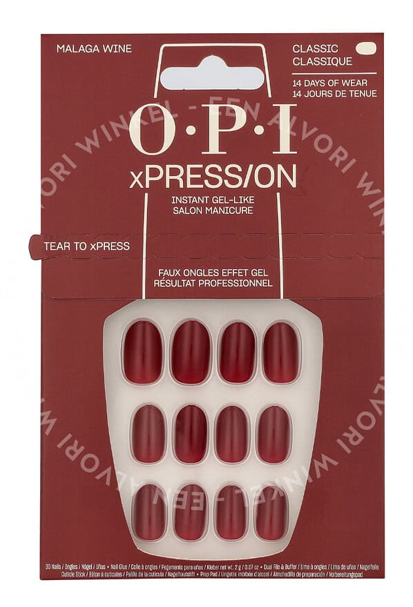 OPI Xpress/On Nail Art 30stuk Malaga Wine - Afbeelding 3