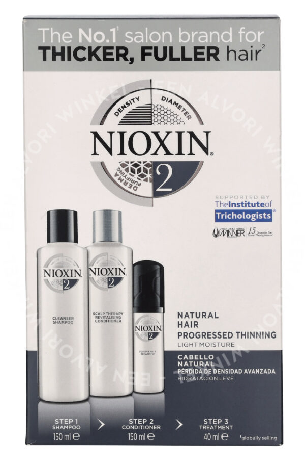 Nioxin System 2 Trial Kit 340ml Cleanser 150ml/Scalp Revitaliser Conditioner 150ml/Scalp Treatment 40ml - Afbeelding 3