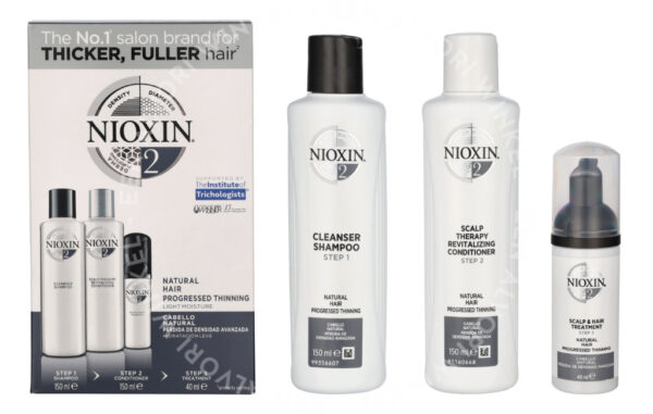 Nioxin System 2 Trial Kit 340ml Cleanser 150ml/Scalp Revitaliser Conditioner 150ml/Scalp Treatment 40ml