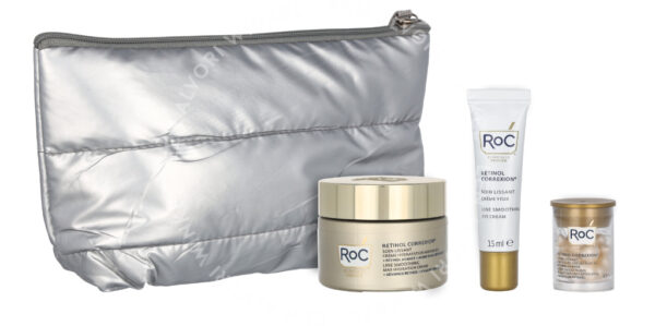 Roc Retinol Correxion Line Black Friday Set 68,5ml Retinol Correxion Line smoothing Night Serum Capsules - 3.5ml, Retinol Correxion Line smoothing Eye Cream 15ml, Retinol Correxion Line Smoothing Max Hydration Cream 50ml