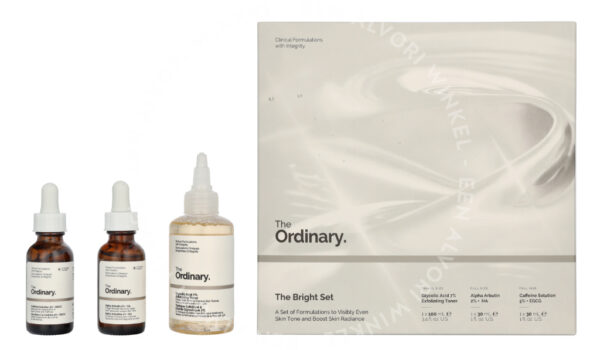 The Ordinary The Bright Set 160ml Glycolic Acid 7% Exfoliating Toner 100ml/Alpha Arbutin 2% + HA 30ml/Caffeine Solution 5% 30ml