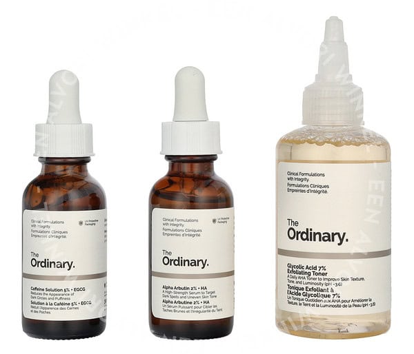 The Ordinary The Bright Set 160ml Glycolic Acid 7% Exfoliating Toner 100ml/Alpha Arbutin 2% + HA 30ml/Caffeine Solution 5% 30ml - Afbeelding 2