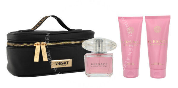 Versace Bright Crystal Giftset 290ml Edt Spray 90ml/Bath & Showergel 100ml/Body Lotion 100ml/Bag - Afbeelding 2