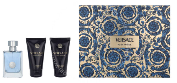 Versace Pour Homme Giftset 150ml Edt Spray 50ml/Aftershave Balm 50ml/Shampoo 50ml