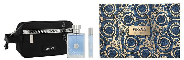 Versace Pour Homme Giftset 110ml Edt Spray 100ml/Edt Spray 10ml/Toiletbag