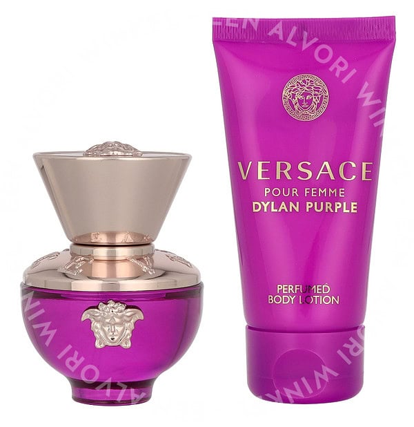 Versace Dylan Purple Pour Femme Giftset 80ml Edp Spray 30ml/Body Lotion 50ml - Afbeelding 2