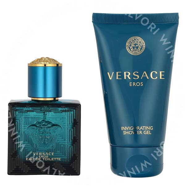 Versace Eros Pour Homme Giftset 80ml Edt Spray 30ml/Shower Gel 50ml - Afbeelding 2