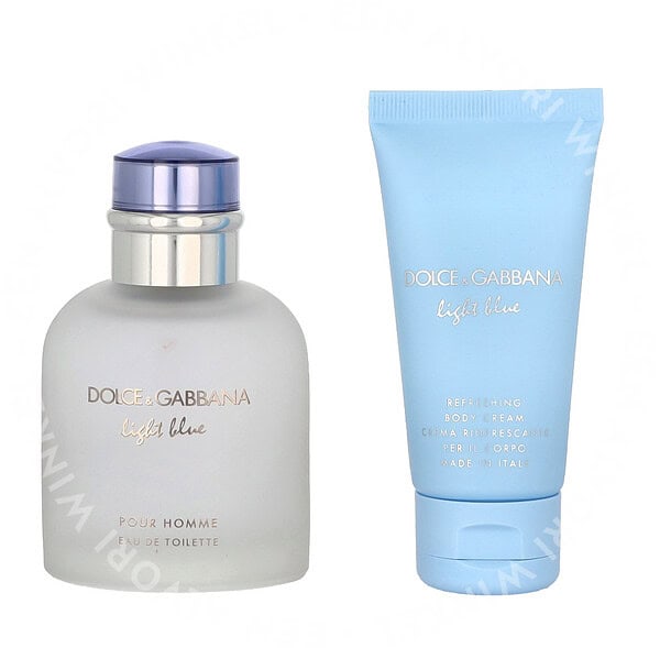 Dolce & Gabbana Light Blue Pour Homme Giftset 125ml Edt Spray 75ml/Body Cream Donna 50ml - Afbeelding 2