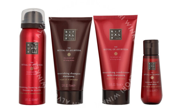 Rituals Ayurveda Set 220ml Foaming Shower Gel 50ml/Dry Oil 30ml/Shampoo 70ml/Conditioner 70ml - Afbeelding 2