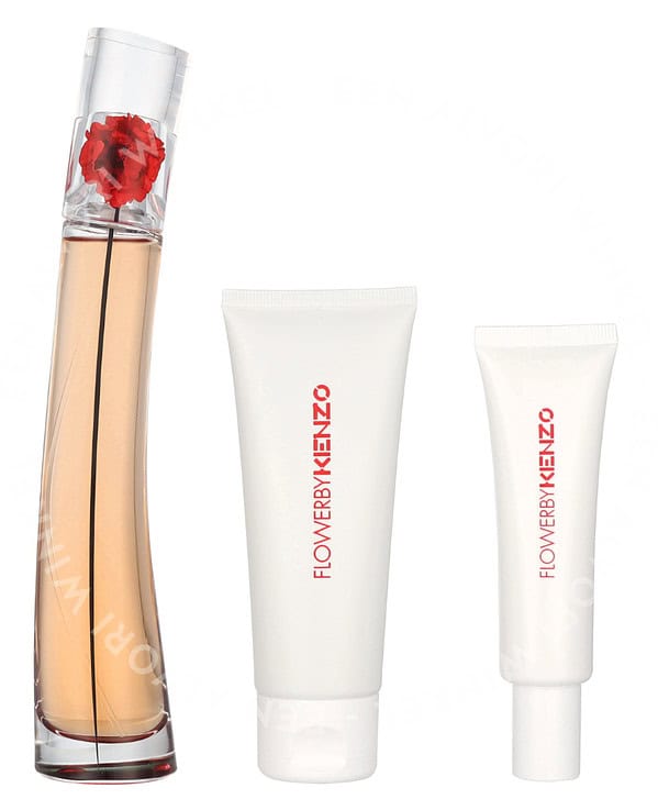 Kenzo Flower By Kenzo Giftset 145ml Edp Spray 50ml/Body Cream 75ml/Hand Cream 20ml - Afbeelding 2