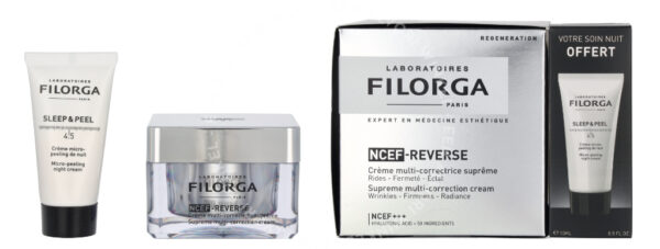 Filorga NCEF-Reverse Set 65ml Duo NCEF-Reverse Cream 50ml/Sleep&Peel 4.5 15ml