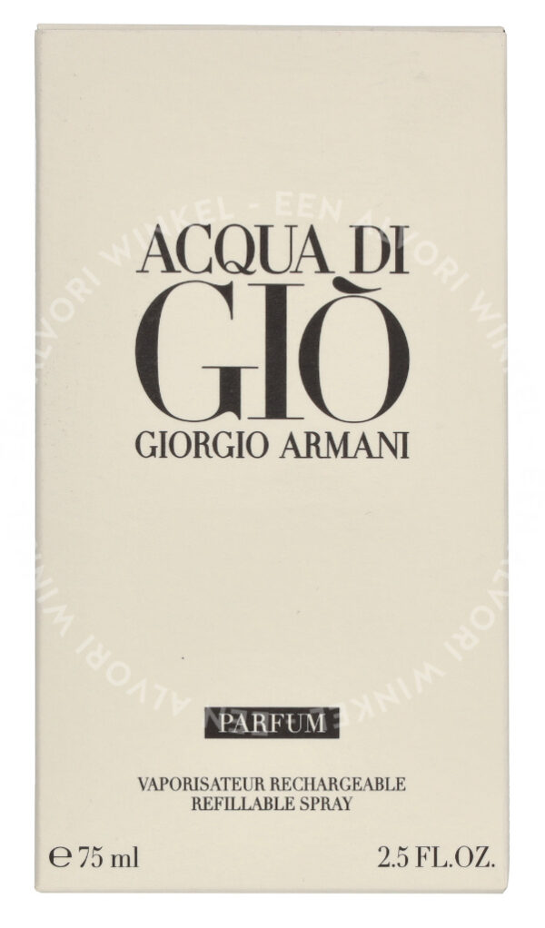 Armani Acqua Di Gio Pour Homme Parfum Spray Refillable 75ml - Afbeelding 3