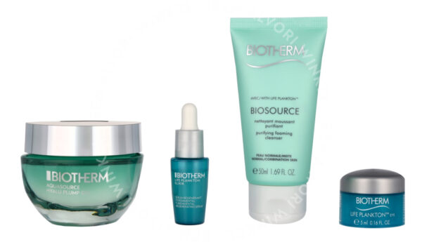 Biotherm Aquasource Routine Hyalu Plump Gel Set 112ml Hyalu Plump Gel 50ml/Plankton Elixir 7ml/Cleansing Foam 50ml/Eye Cream 5ml - Afbeelding 2