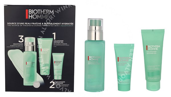 Biotherm Aquapower Set 190ml Shower Gel 75ml/Facial Cleanser 40ml/Moisturizing Gel 75ml