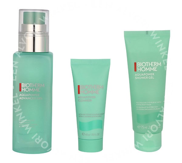 Biotherm Aquapower Set 190ml Shower Gel 75ml/Facial Cleanser 40ml/Moisturizing Gel 75ml - Afbeelding 2