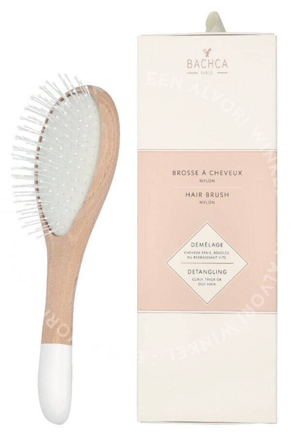 Bachca Paris Baby Wooden Hair Brush 1stuk Nylon Bristles