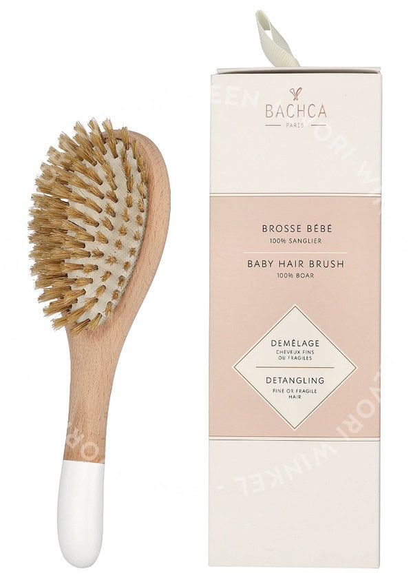 Bachca Paris Baby Wooden Hair Brush 1stuk Boar Bristles