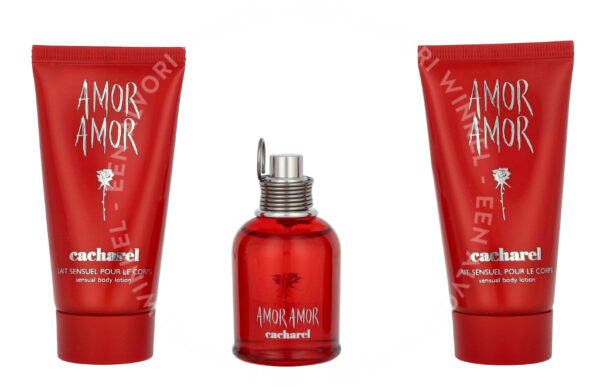 Cacharel Amor Amor Giftset 130ml Edt Spray 30ml/2x50ml Body Lotion