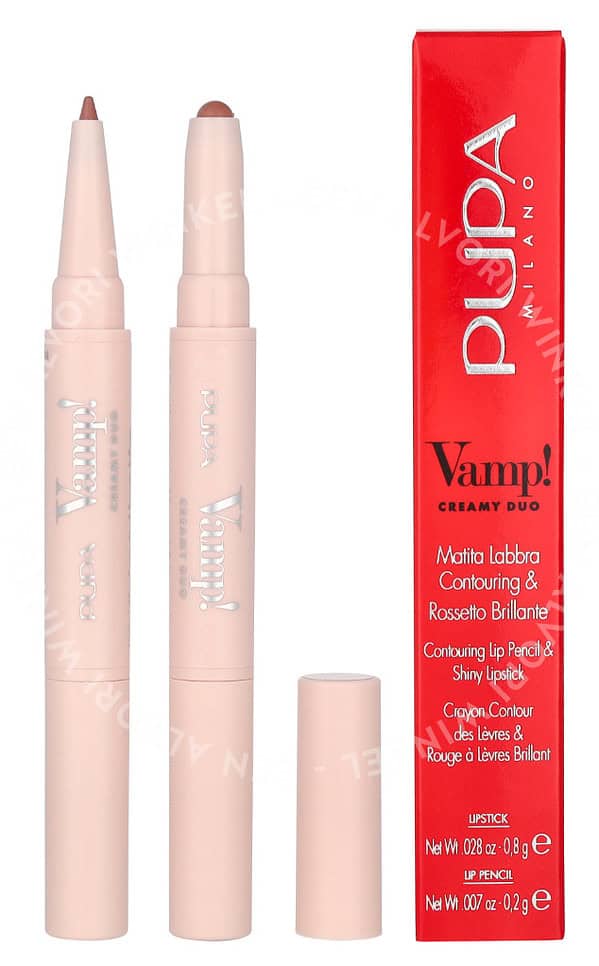 Pupa Vamp! Creamy Duo Lip Pencil 1g #001 Fair Nude
