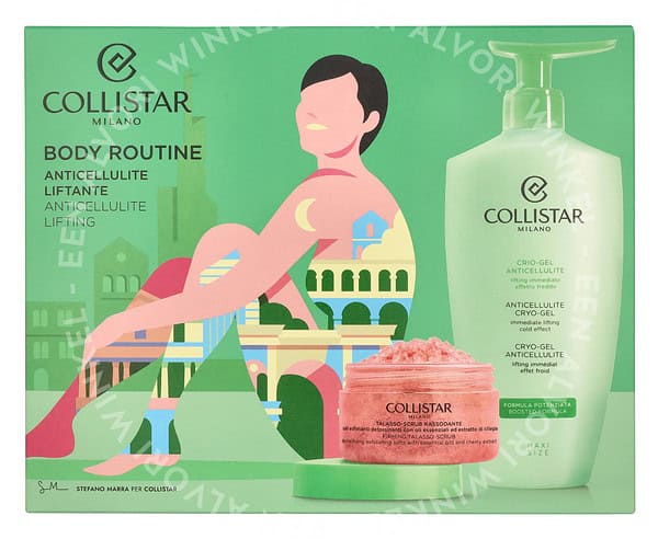 Collistar Body Routine Anticellulite Lifting Set 550ml Anti-Cellulite Cryo-Gel 400ml/Body Scrub Talasso 150g/Cosmetic Bag - Afbeelding 3