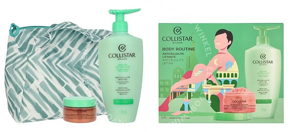 Collistar Body Routine Anticellulite Lifting Set 550ml Anti-Cellulite Cryo-Gel 400ml/Body Scrub Talasso 150g/Cosmetic Bag