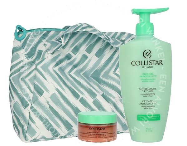 Collistar Body Routine Anticellulite Lifting Set 550ml Anti-Cellulite Cryo-Gel 400ml/Body Scrub Talasso 150g/Cosmetic Bag - Afbeelding 2