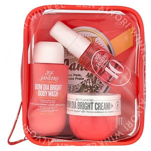 Sol De Janeiro Bom Dia Jet Set 170ml Cheirosa 40 Perfume Mist 30ml/Clarifying Body Wash 90ml/Bright Cream 50ml