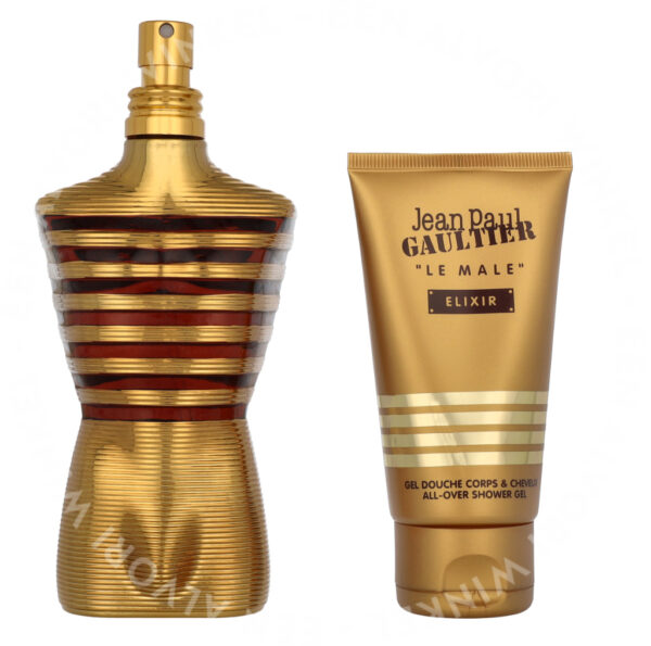 J.P. Gaultier Le Male Elixir Giftset 200ml Edp Spray 125ml/Shower Gel 75ml - Afbeelding 2