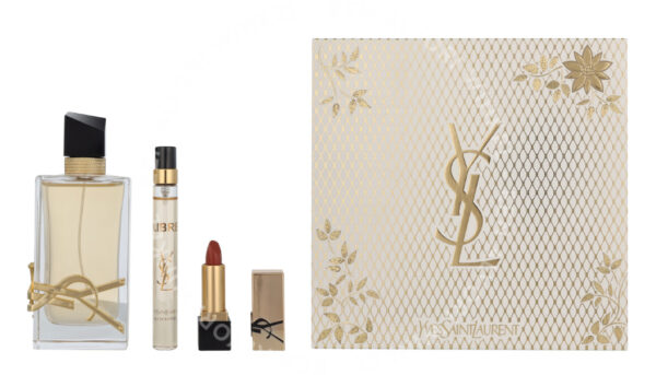 YSL Libre Giftset 101,3ml Edp Spray 90ml/Edp Travel Spray 10ml/Mini Rouge Lipstick Shade Nude Muse 1,3gr