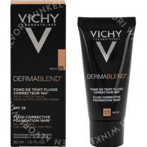 Vichy Dermablend Corrective Foundation 16HR SPF28 30ml #25 Nude - All Skin Types