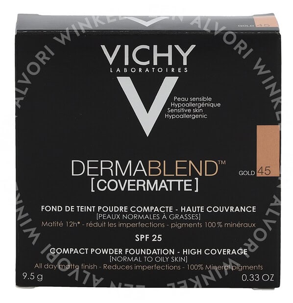 Vichy Dermablend Covermatte Compact Powder SPF25 9,5g #45 Gold - Afbeelding 3