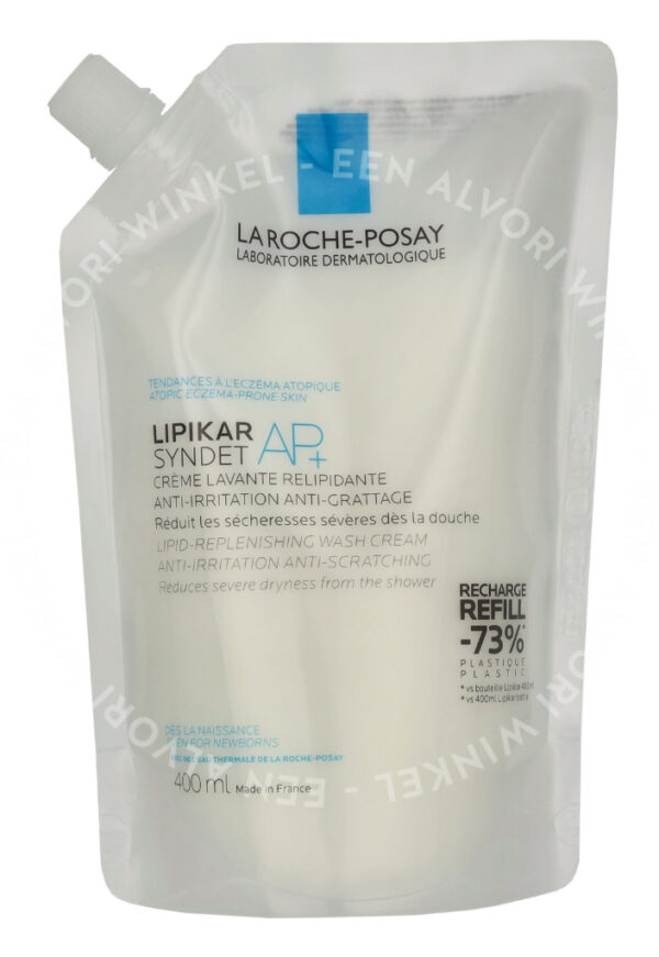LRP Lipikar Syndet AP+ Lipid-Repl. Wash Cream - Refill 400ml - Afbeelding 2