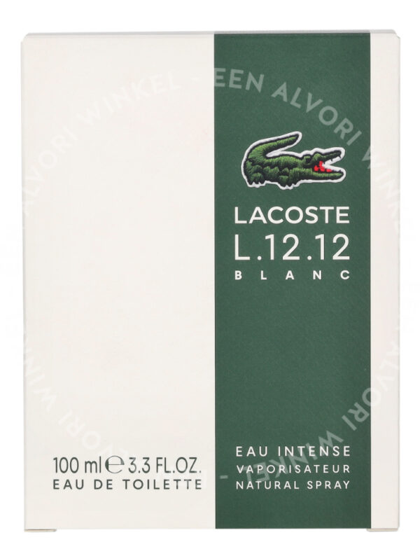 Lacoste L.12.12 Blanc Eau Intense Edt Spray 100ml - Afbeelding 3