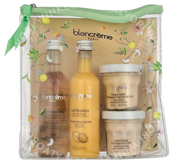 Blancreme Hydration Routine Set 230ml Micellar Cleansing Milk 75ml/Cleansing Jelly 75ml/Cream Mask 40ml/Exfoliating Sorbet 40ml - Afbeelding 2
