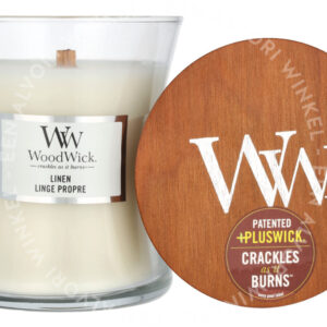 Woodwick Linen Medium Hourglass Candle 275 gr