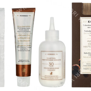 Korres Argan Oil Advanced Colorant 145ml 8.0 Light Blonde - Colorant 50ml/Emulsion 75ml/Conditioner 20ml