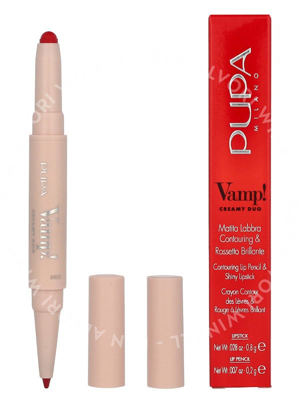 Pupa Vamp! Creamy Duo Lip Pencil 1g #012 Cherry Red / Lipstick 0