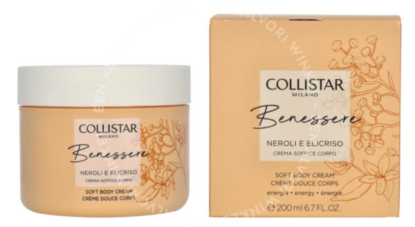 Collistar Benessere Neroli And Helichrysum Soft Body Cream 200ml