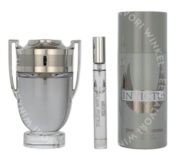 Paco Rabanne Invictus Giftset 260ml Edt Spray 100 ml/Deodorant Spray 150 ml/Edt Travel Spray 10 ml - Afbeelding 2
