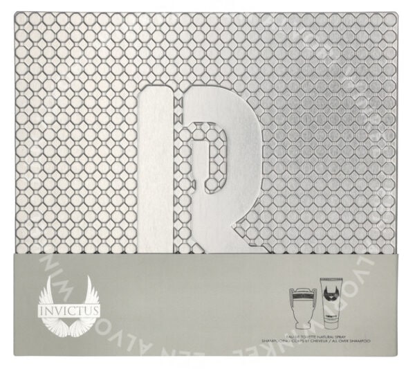 Paco Rabanne Invictus Giftset 150ml Edt Spray 50 ml/All Over Shampoo 100ml - Afbeelding 3