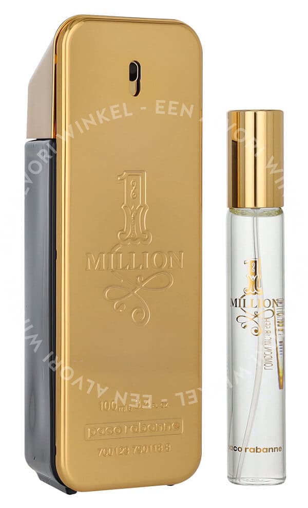 Paco Rabanne 1 Million Giftset 120ml Edt Spray 100ml/Edt Travel Spray 20ml - Afbeelding 2