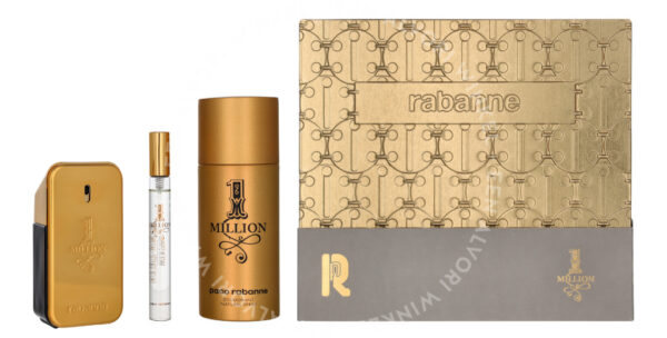 Paco Rabanne 1 Million Giftset 210ml Edt Spray 50 ml/Deo Spray 150 ml/Edt Travel Spray 10 ml