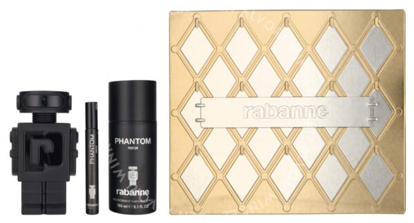 Paco Rabanne Phantom Giftset 260ml Edp Spray 100 ml/Deodorant Spray 150 ml/Edp Travel Spray 10 ml